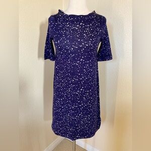 NWT J. Crew Collection Dark purple and black wool dress Size XS